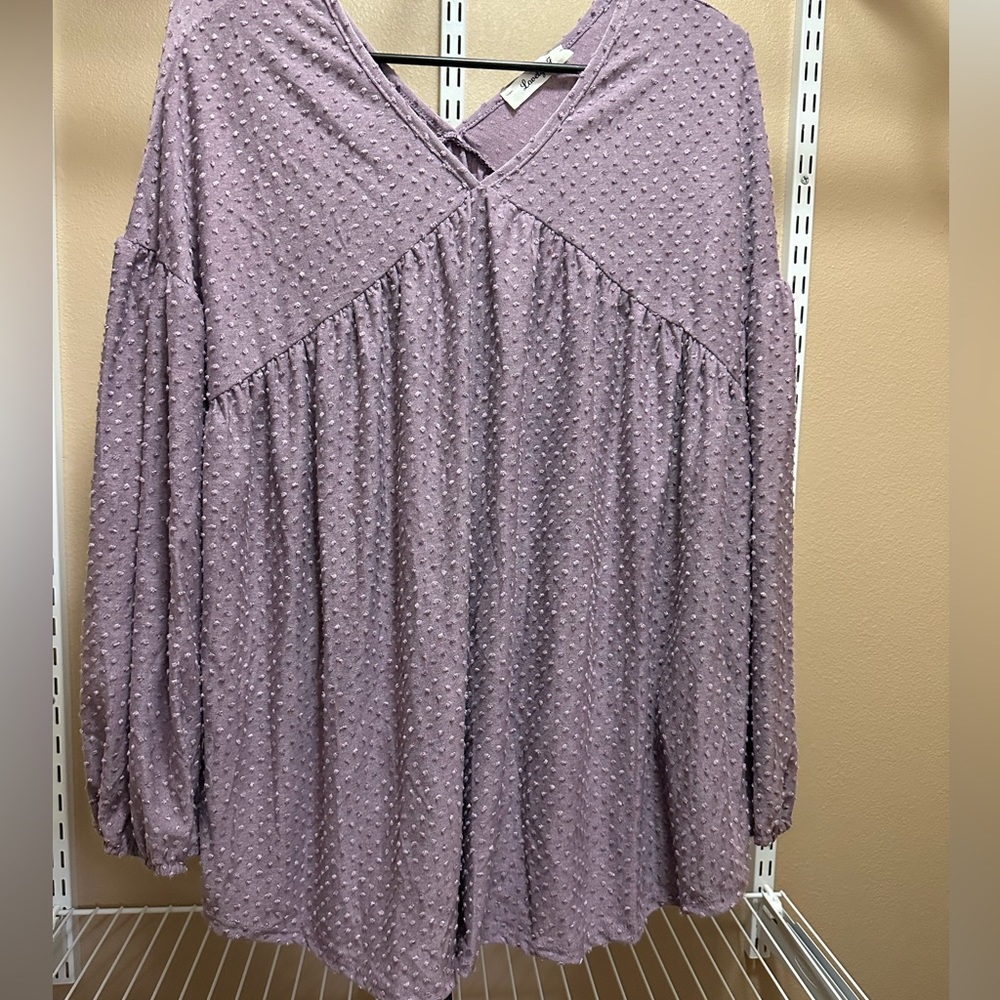 Boutique brand flowy purple long sleeve